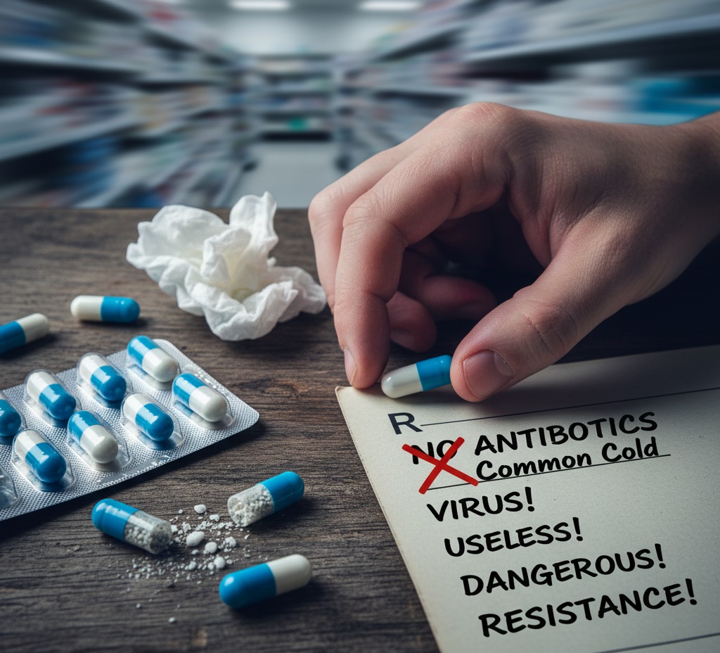 مصرف خودسرانه آنتی بیوتیک در سرماخوردگی